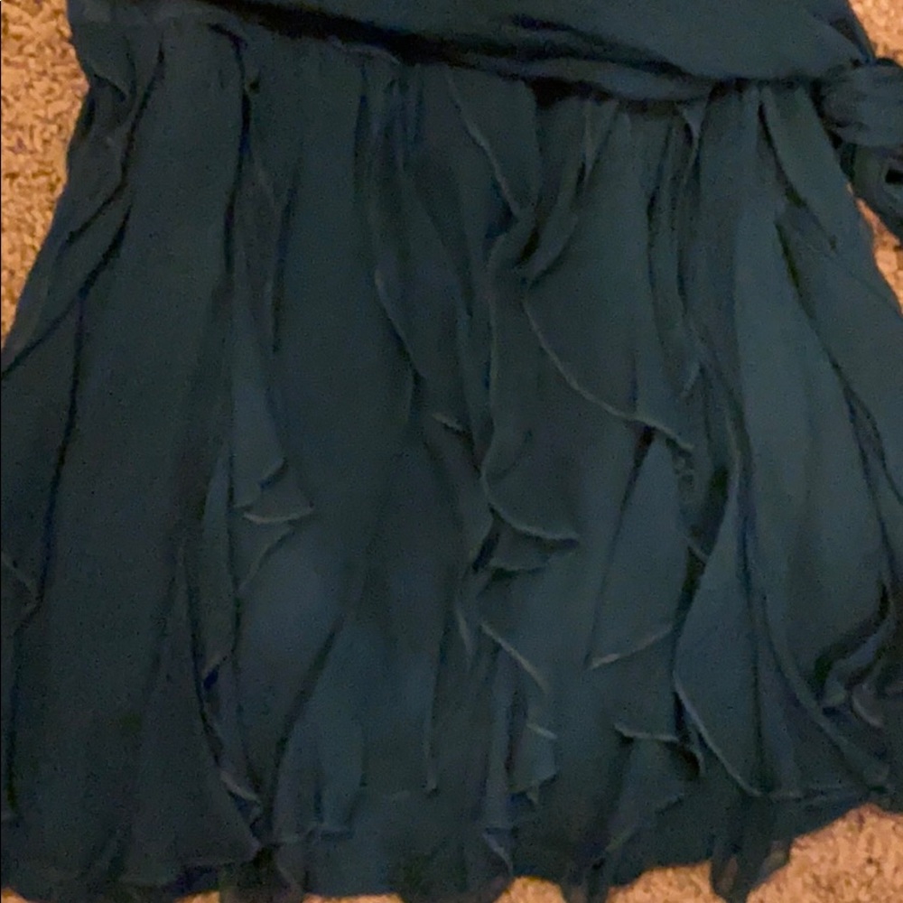 French Connection ruffle asymmetric mini dress - Picture 2 of 3